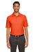 Core 365 CE112 Mens Fusion ChromaSoft Performance Moisture Wicking Short Sleeve Polo Shirt Campus Orange Model Front