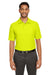 Core 365 CE112 Mens Fusion ChromaSoft Performance Moisture Wicking Short Sleeve Polo Shirt Safety Yellow Model Front