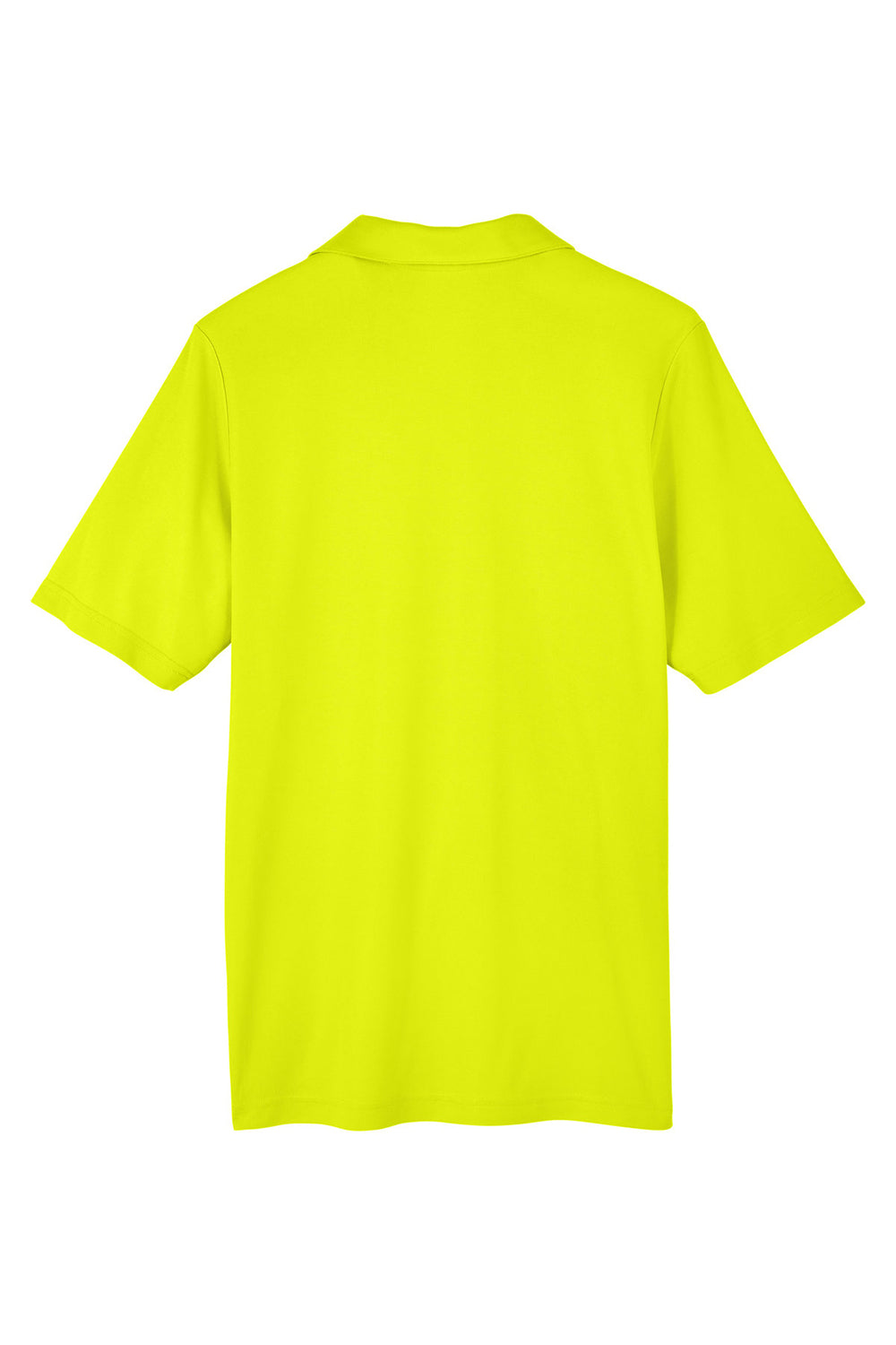 Core 365 CE112 Mens Fusion ChromaSoft Performance Moisture Wicking Short Sleeve Polo Shirt Safety Yellow Flat Back