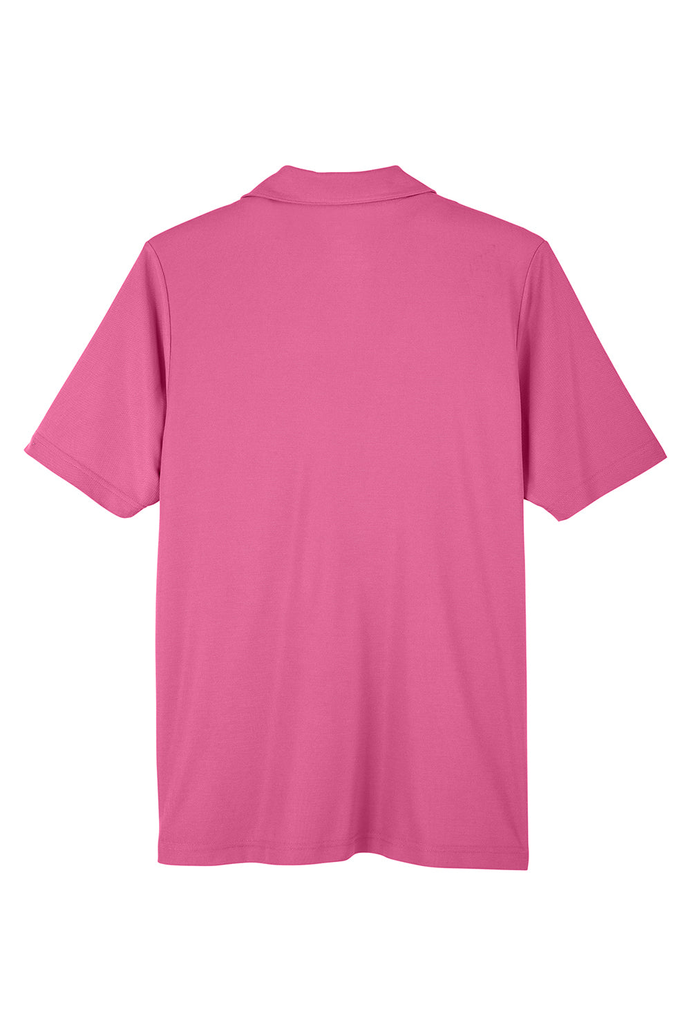 Core 365 CE112 Mens Fusion ChromaSoft Performance Moisture Wicking Short Sleeve Polo Shirt Charity Pink Flat Back