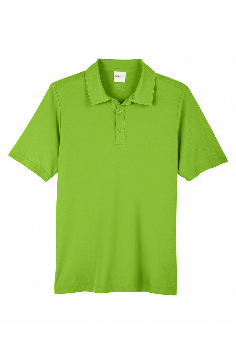 Core 365 CE112 Mens Fusion ChromaSoft Performance Moisture Wicking Short Sleeve Polo Shirt Acid Green Flat Front