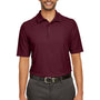 Core 365 Mens Fusion ChromaSoft Performance Moisture Wicking Short Sleeve Polo Shirt - Burgundy