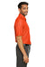 Core 365 CE112 Mens Fusion ChromaSoft Performance Moisture Wicking Short Sleeve Polo Shirt Campus Orange Model Side