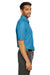 Core 365 CE112 Mens Fusion ChromaSoft Performance Moisture Wicking Short Sleeve Polo Shirt Electric Blue Model Side