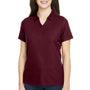 Core 365 Womens Fusion ChromaSoft Performance Moisture Wicking Pique Short Sleeve Polo Shirt - Burgundy