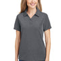 Core 365 Womens Fusion ChromaSoft Performance Moisture Wicking Pique Short Sleeve Polo Shirt - Heather Carbon Grey