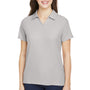 Core 365 Womens Fusion ChromaSoft Performance Moisture Wicking Pique Short Sleeve Polo Shirt - Platinum Grey