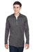 Core 365 CE401 Mens Kinetic Performance Moisture Wicking 1/4 Zip Sweatshirt Carbon Grey/Black Model Front