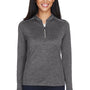 Core 365 Womens Kinetic Performance Moisture Wicking 1/4 Zip Sweatshirt - Carbon Grey/Black