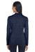 Core 365 CE401W Womens Kinetic Performance Moisture Wicking 1/4 Zip Sweatshirt Classic Navy Blue/Carbon Grey Model Back