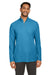 Core 365 CE405 Mens Fusion ChromaSoft Performance Moisture Wicking Pique 1/4 Zip Sweatshirt Electric Blue Model Front