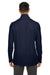 Core 365 CE405 Mens Fusion ChromaSoft Performance Moisture Wicking Pique 1/4 Zip Sweatshirt Classic Navy Blue Model Back