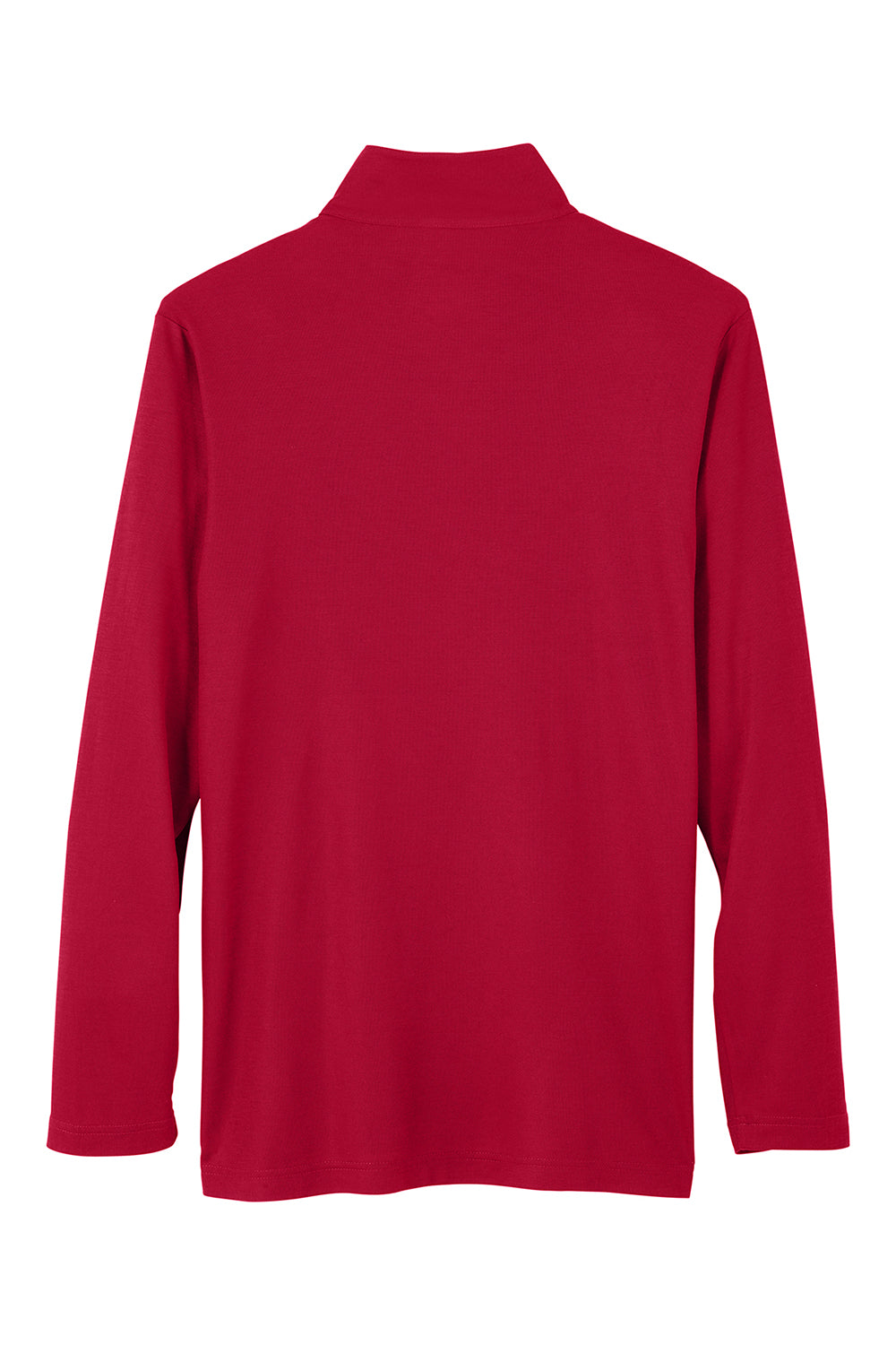 Core 365 CE405 Mens Fusion ChromaSoft Performance Moisture Wicking Pique 1/4 Zip Sweatshirt Classic Red Flat Back