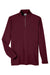 Core 365 CE405 Mens Fusion ChromaSoft Performance Moisture Wicking Pique 1/4 Zip Sweatshirt Burgundy Flat Front