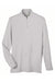 Core 365 CE405 Mens Fusion ChromaSoft Performance Moisture Wicking Pique 1/4 Zip Sweatshirt Platinum Grey Flat Front