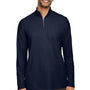 Core 365 Mens Fusion ChromaSoft Performance Moisture Wicking Pique 1/4 Zip Sweatshirt - Classic Navy Blue