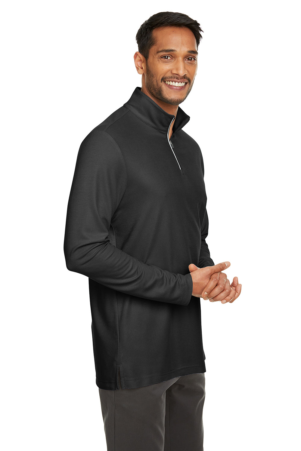 Core 365 CE405 Mens Fusion ChromaSoft Performance Moisture Wicking Pique 1/4 Zip Sweatshirt Black Model 3q