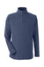 Core 365 CE405 Mens Fusion ChromaSoft Performance Moisture Wicking Pique 1/4 Zip Sweatshirt Heather Classic Navy Blue Flat Front