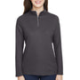 Core 365 Womens Fusion ChromaSoft Performance Moisture Wicking Pique 1/4 Zip Sweatshirt - Carbon Grey