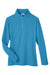 Core 365 CE405W Womens Fusion ChromaSoft Performance Moisture Wicking Pique 1/4 Zip Sweatshirt Electric Blue Flat Front