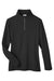 Core 365 CE405W Womens Fusion ChromaSoft Performance Moisture Wicking Pique 1/4 Zip Sweatshirt Black Flat Front