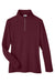 Core 365 CE405W Womens Fusion ChromaSoft Performance Moisture Wicking Pique 1/4 Zip Sweatshirt Burgundy Flat Front