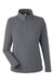 Core 365 CE405W Womens Fusion ChromaSoft Performance Moisture Wicking Pique 1/4 Zip Sweatshirt Heather Carbon Grey Flat Front