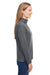 Core 365 CE405W Womens Fusion ChromaSoft Performance Moisture Wicking Pique 1/4 Zip Sweatshirt Heather Carbon Grey Model Side