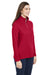 Core 365 CE405W Womens Fusion ChromaSoft Performance Moisture Wicking Pique 1/4 Zip Sweatshirt Classic Red Model 3q