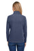 Core 365 CE405W Womens Fusion ChromaSoft Performance Moisture Wicking Pique 1/4 Zip Sweatshirt Heather Classic Navy Blue Model Back