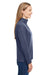 Core 365 CE405W Womens Fusion ChromaSoft Performance Moisture Wicking Pique 1/4 Zip Sweatshirt Heather Classic Navy Blue Model Side