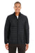 Core 365 CE700 Mens Prevail Packable Puffer Water Resistant Full Zip Jacket Black Model Front