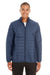 Core 365 CE700 Mens Prevail Packable Puffer Water Resistant Full Zip Jacket Classic Navy Blue Model Front