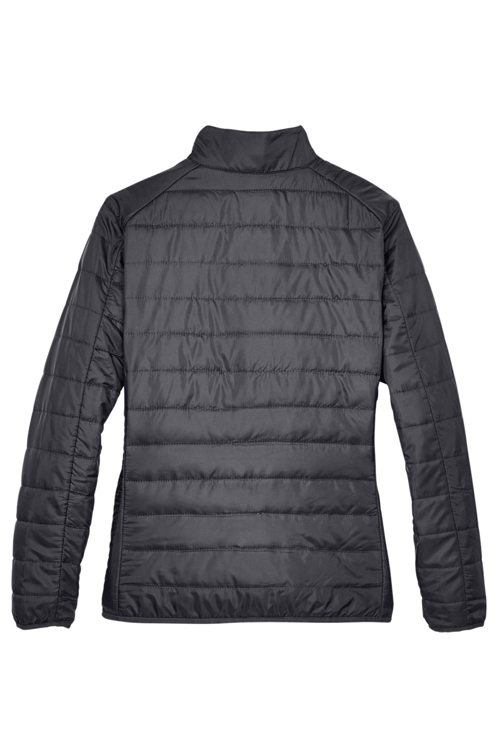 Core 365 CE700W Womens Prevail Packable Puffer Water Resistant Full Zip Jacket Carbon Grey Flat Back