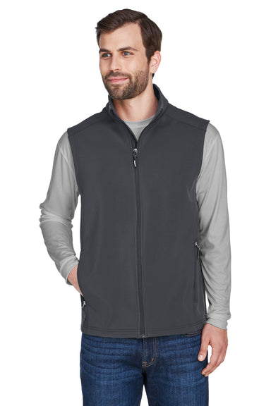 Core 365 CE701 Mens Cruise Water Resistant Full Zip Fleece Vest Carbon Grey Model Front