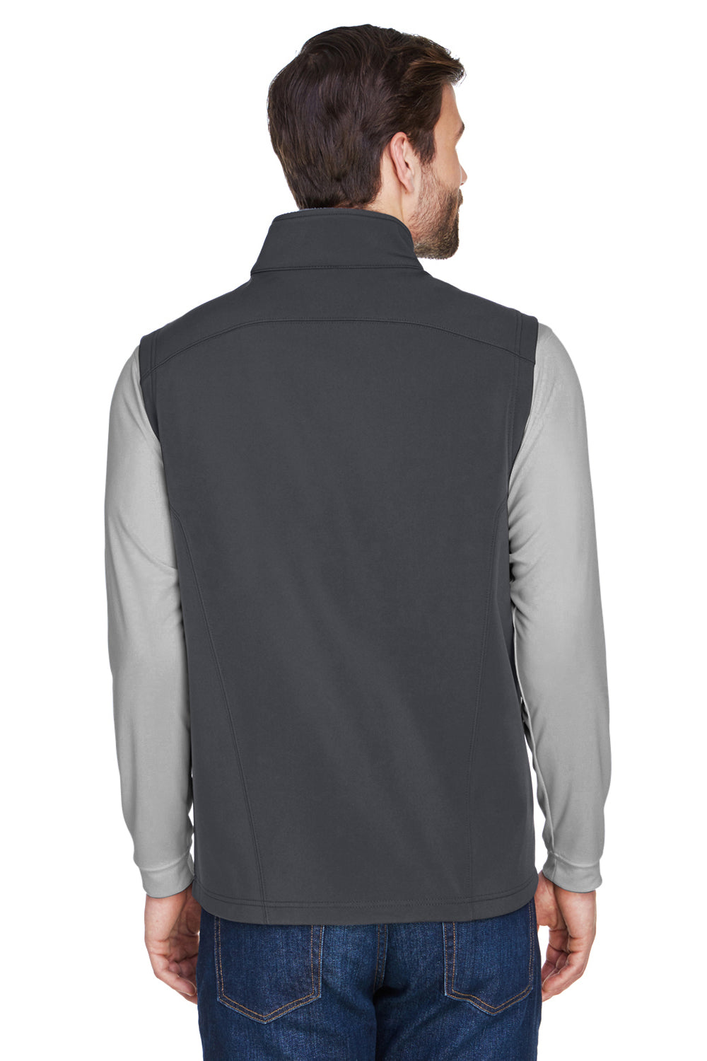 Core 365 CE701 Mens Cruise Water Resistant Full Zip Fleece Vest Carbon Grey Model Back