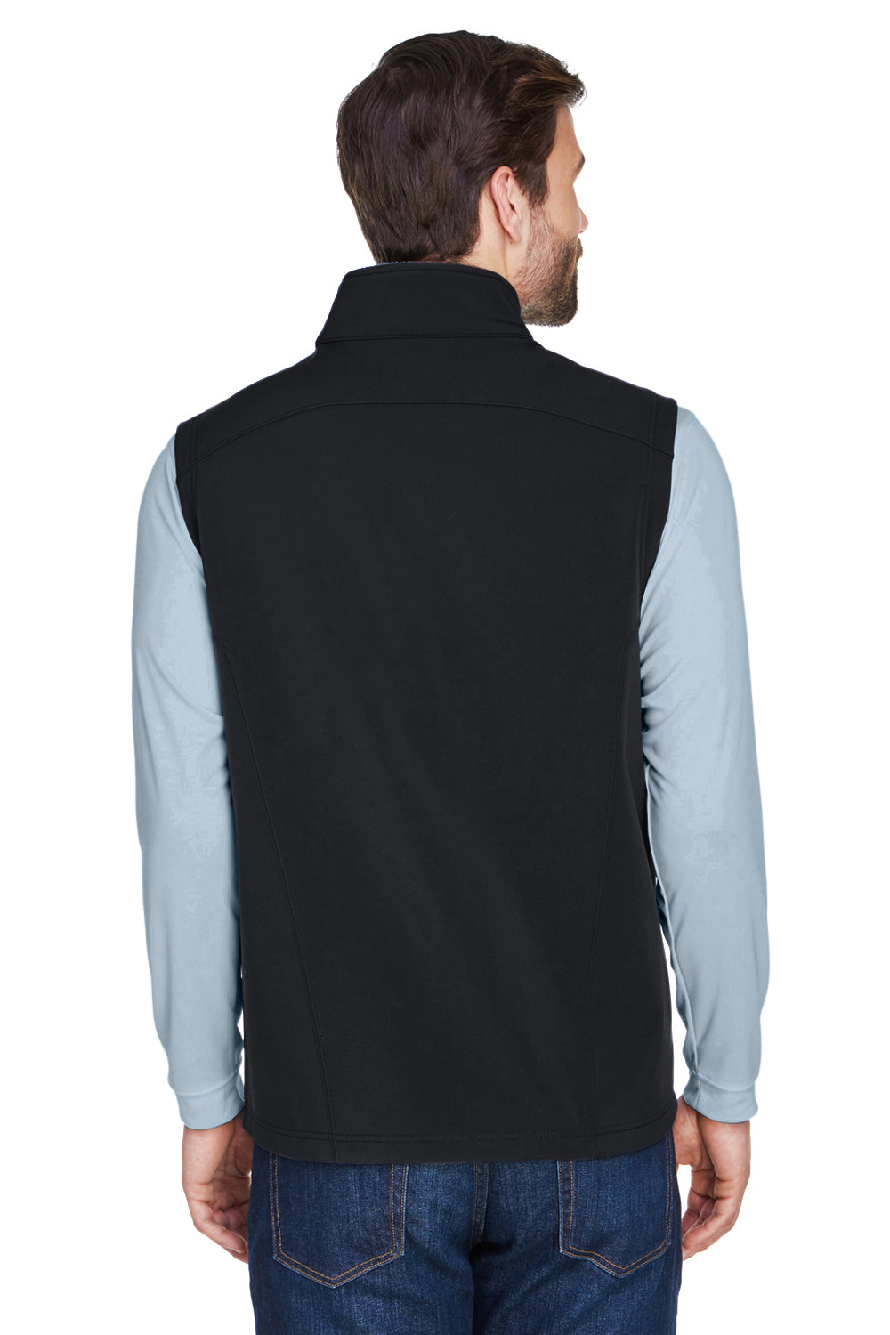 Core 365 CE701 Mens Cruise Water Resistant Full Zip Fleece Vest Black Model Back