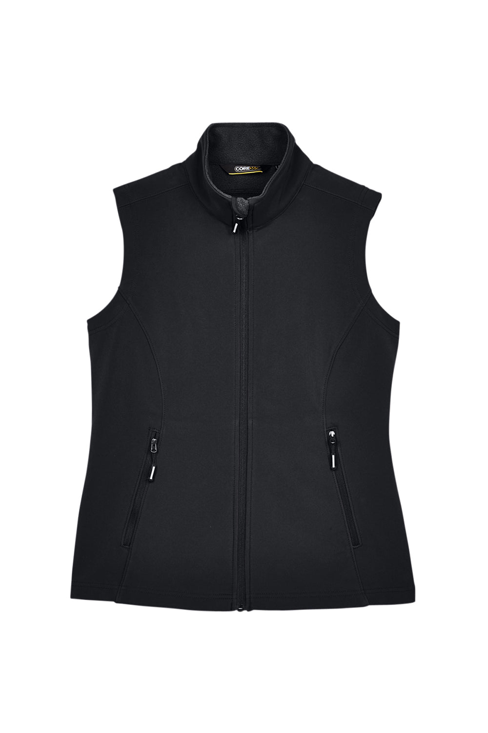 Core 365 CE701W Womens Cruise Water Resistant Full Zip Fleece Vest Black Flat Front