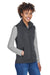 Core 365 CE701W Womens Cruise Water Resistant Full Zip Fleece Vest Carbon Grey Model 3q