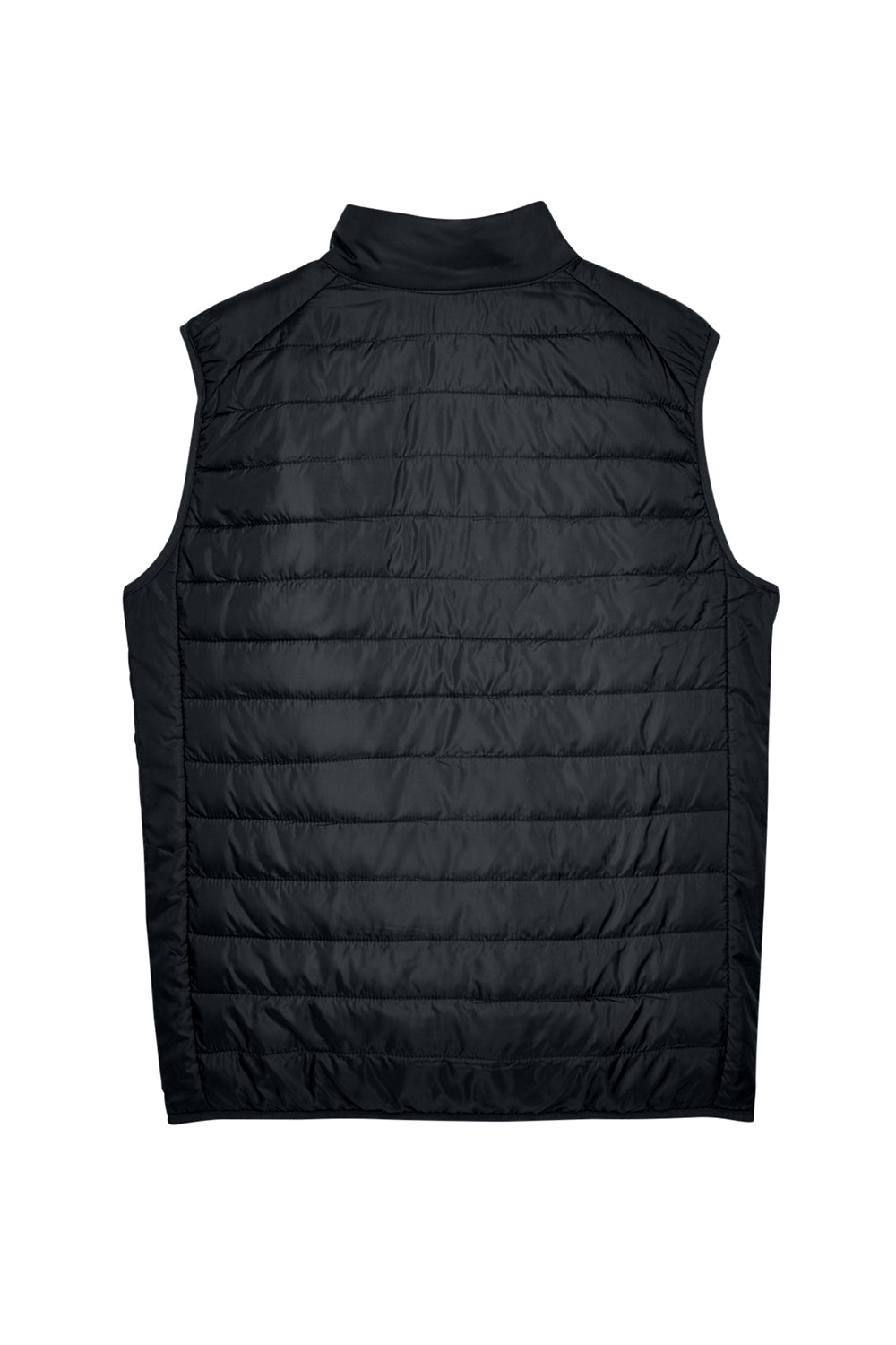 Core 365 CE702 Mens Prevail Packable Puffer Water Resistant Full Zip Vest Black Flat Back