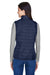 Core 365 CE702W Womens Prevail Packable Puffer Water Resistant Full Zip Vest Classic Navy Blue Model Back