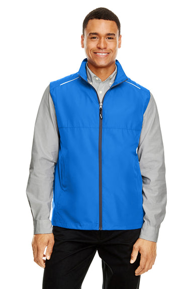 Core 365 CE703 Mens Techno Lite Water Resistant Full Zip Vest True Royal Blue Model Front