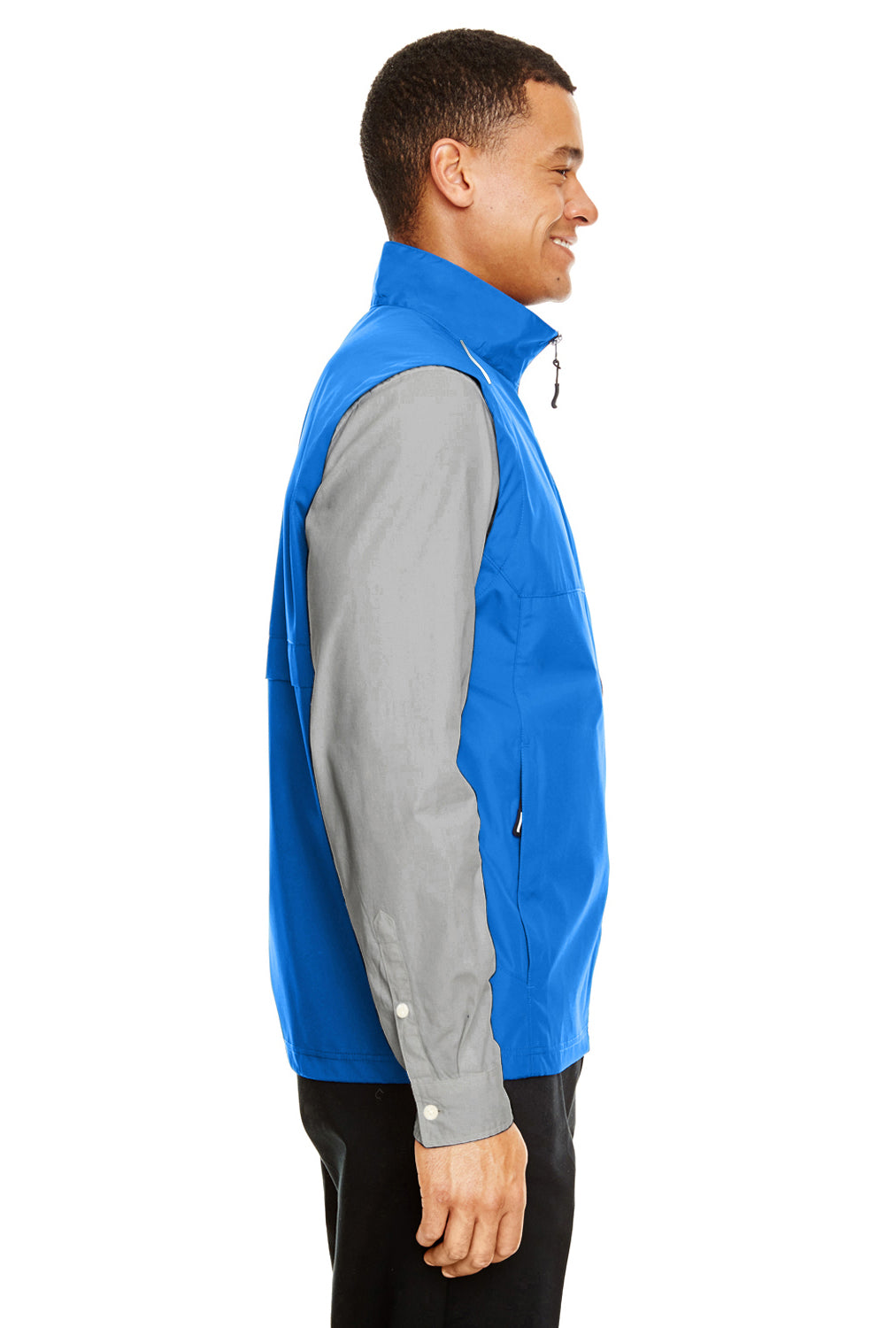 Core 365 CE703 Mens Techno Lite Water Resistant Full Zip Vest True Royal Blue Model Side