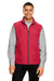 Core 365 CE703 Mens Techno Lite Water Resistant Full Zip Vest Classic Red Model Front