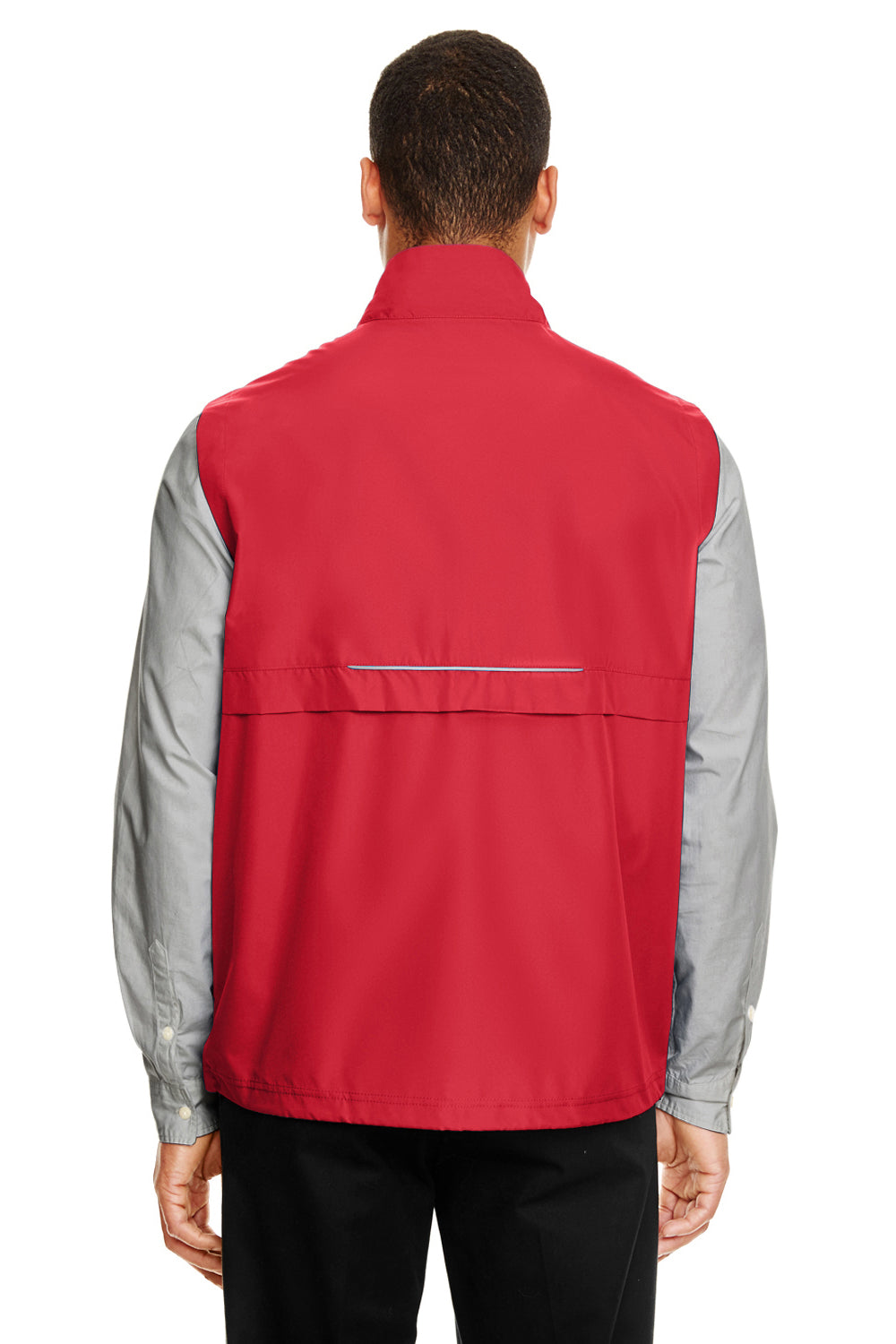 Core 365 CE703 Mens Techno Lite Water Resistant Full Zip Vest Classic Red Model Back