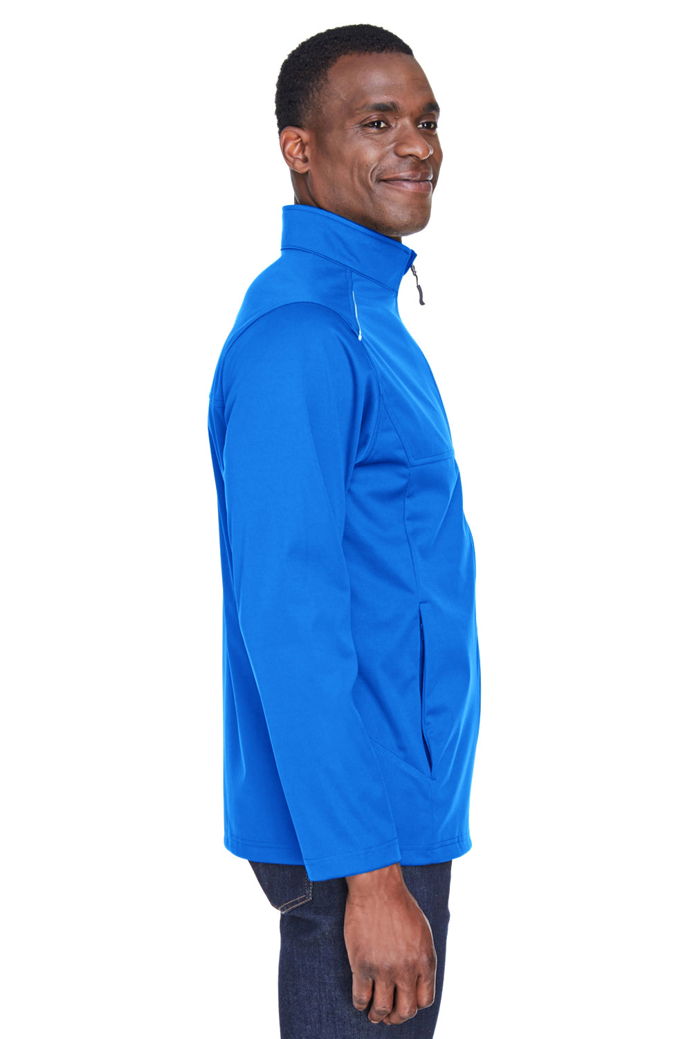 Core 365 CE708 Mens Techno Lite Water Resistant Full Zip Jacket True Royal Blue Model Side