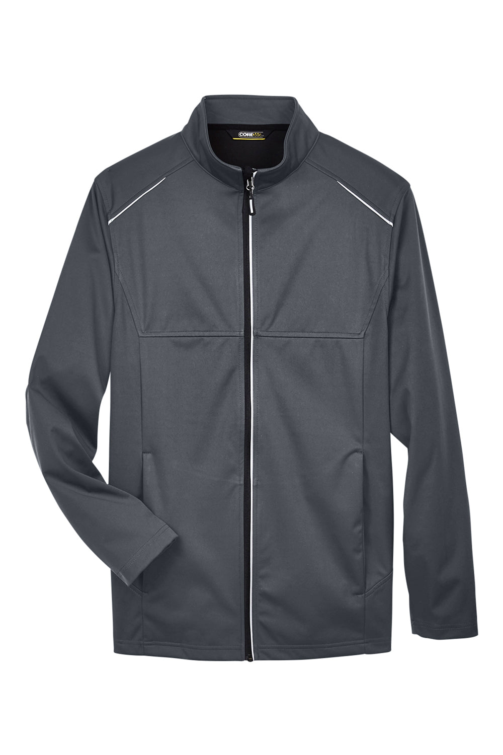 Core 365 CE708 Mens Techno Lite Water Resistant Full Zip Jacket Carbon Grey Flat Front