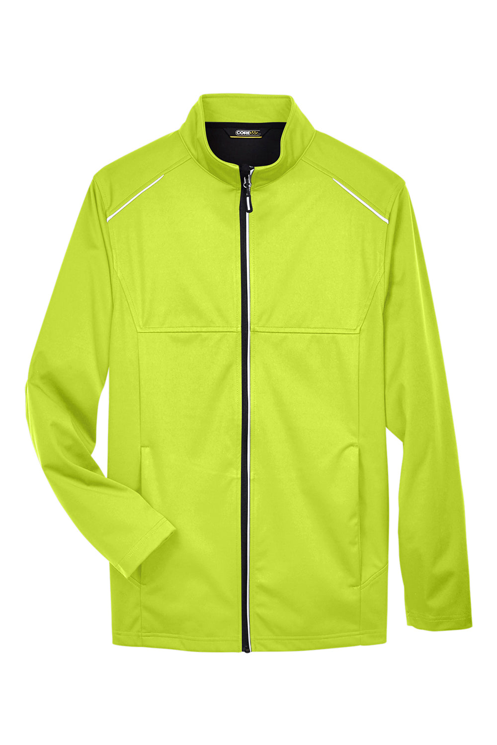 Core 365 CE708 Mens Techno Lite Water Resistant Full Zip Jacket Safety Yellow Flat Front