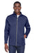 Core 365 CE708 Mens Techno Lite Water Resistant Full Zip Jacket Classic Navy Blue Model Front