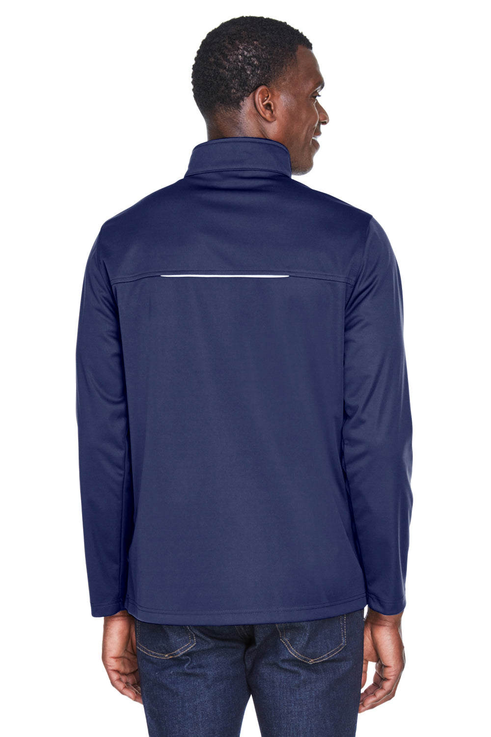 Core 365 CE708 Mens Techno Lite Water Resistant Full Zip Jacket Classic Navy Blue Model Back